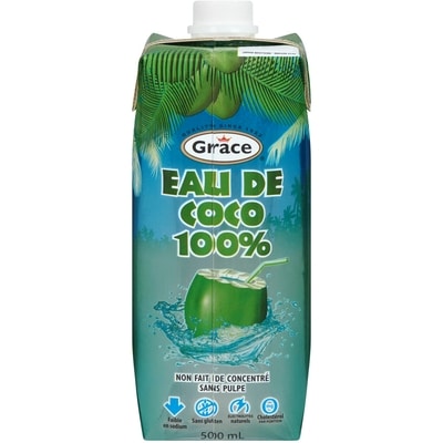Grace Eau de noix de coco pure 500 ml, 0,56 $/100ml