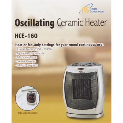 Royal Sovereign Oscillating Ceramic Heater 1 ea, $50.00/1ea