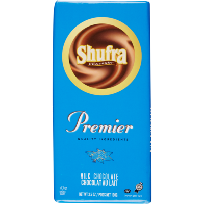 Shufra Chocolat au lait Premier 100 g, 6,29 $/100g