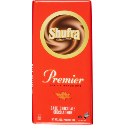 Shufra Chocolat noir Premier casher 100 g, 6,29 $/100g