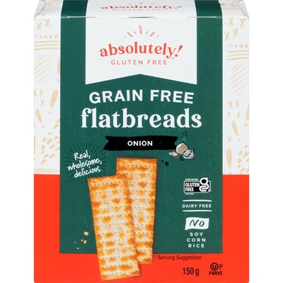 Absolute Gluten Free Flatbreads, Onion 150 g, $5.66/100g
