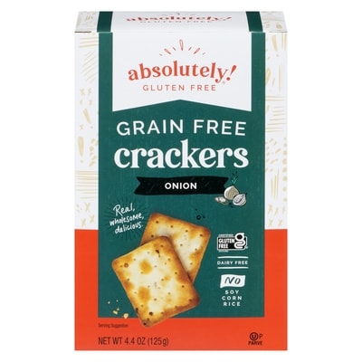 Absolute Kosher Gluten Free Crackers, Onion 125 g, $6.79/100g