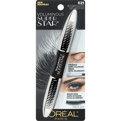 L'Oreal Paris Voluminous Superstar Waterproof Mascara, Blackest Black 12.7 ml, $118.11/100ml