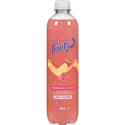 Fruit 2O Eau pétillante Fruit2O framboise et citron 502 ml, 0,38 $/100ml