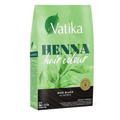 Vatika Couleur de cheveux au henné noir 60 g, 9,15 $/100g