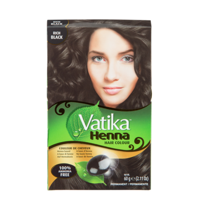 Vatika Colorant capillaire au henné noir 60 g, 10,82 $/100g