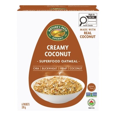 Nature's Path Organic Creamy Coconut Instant Oatmeal 228 g, $2.63/100g
