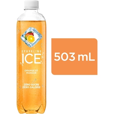 Sparkling Ice Eau gazéifiée Orange et mangue 503 ml, 0,54 $/100ml
