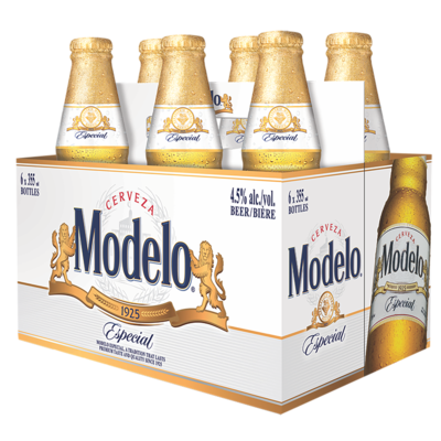 Modelo Bière Especial en bouteille (Pièce d’identité requise au moment du ramassage) 6x355.0 ml, 0,61 $/100ml