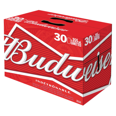 Budweiser Beer (ID required at pick-up) 30x355.0 ml, $0.53/100ml