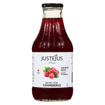 Just Juice Jus de canneberges 1 l, 0,95 $/100ml