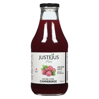 Just Juice Jus de canneberges 1 l, 0,95 $/100ml