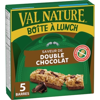 Nature Valley Val Nature Boîte à Lunch, Double Chocolat, Collation pour Enfants, 5 Barres 130 g, 2,88 $/100g