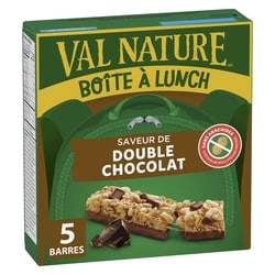 Nature Valley Val Nature Boîte à Lunch, Double Chocolat, Collation pour Enfants, 5 Barres 130 g, 2,69 $/100g