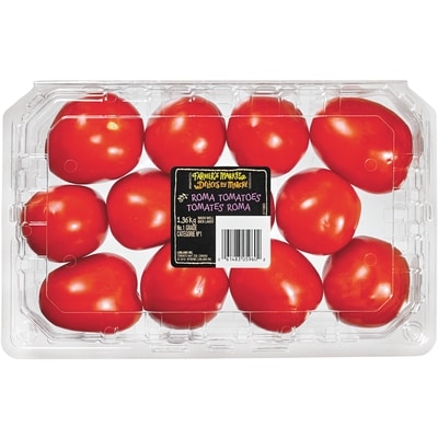 Farmer's Market Roma Tomatoes 1 ea, $0.74/100g