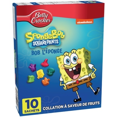 Betty Crocker Collations à saveur de fruits SpongeBob SquarePants Édition animation 226 g, 1,66 $/100g