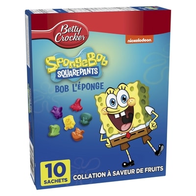 Betty Crocker Collations à saveur de fruits SpongeBob SquarePants Édition animation 226 g, 1,99 $/100g