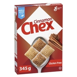 General Mills Cinnamon Chex Breakfast Cereal, Gluten Free, Whole Grains 345 g, $1.30/100g