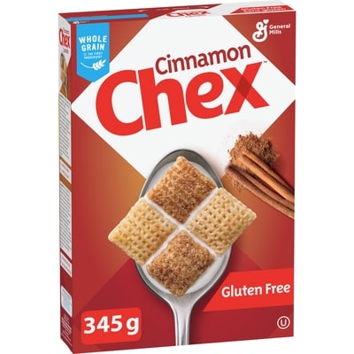 General Mills Cinnamon Chex Breakfast Cereal, Gluten Free, Whole Grains 345 g, $1.59/100g