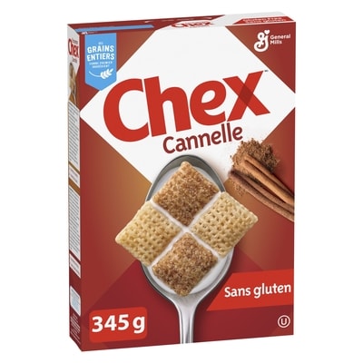 General Mills Chex Saveur Cannelle, Céréales Complètes, Sans Gluten 345 g, 1,74 $/100g
