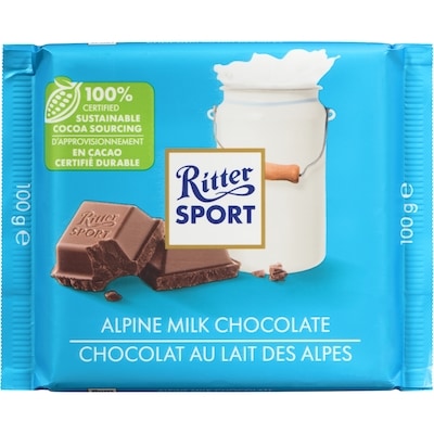 Ritter Sport Chocolat au lait des Alpes 100 g, 4,79 $/100g