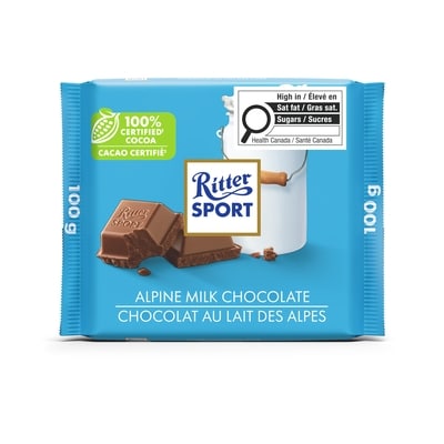 Ritter Sport Chocolat au lait des Alpes 100 g, 4,00 $/100g