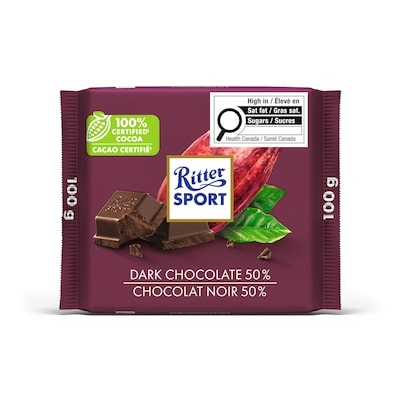 Ritter Sport Dark Chocolate 50% 100 g, $4.00/100g
