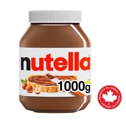 Nutella Pâte à tartiner aux noisettes avec du cacao pour le petit-déjeuner 1 kg, 1,55 $/100g