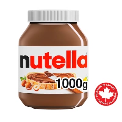 Nutella Pâte à tartiner aux noisettes avec du cacao pour le petit-déjeuner 1 kg, 1,40 $/100g
