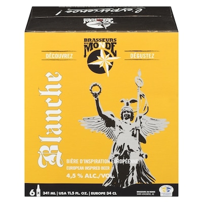 null Bière d'inspiration européenne blanche (Pièce d’identité requise au moment du ramassage) 6x341.0 ml, 0,49 $/100ml
