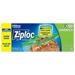 Ziploc Sandwich Bags, with Grip 'n Seal Technology 40 ea, $0.14/1ea