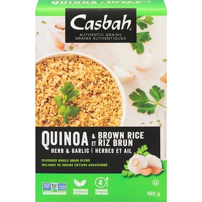 Casbah Quinoa & Brown Rice Herb & Garlic 180 g, $2.66/100g