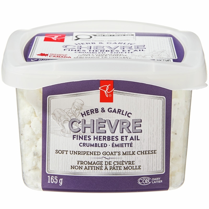 President's Choice Herb and Garlic Crumbled Goat's Milk Chevre