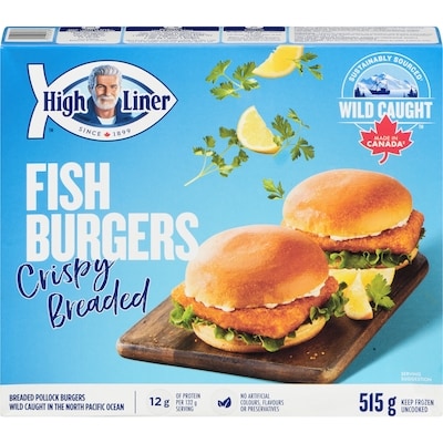 High Liner Crispy Breaded Fish Burgers 515 g, $1.65/100g