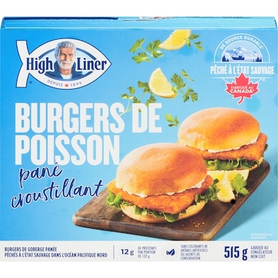 High Liner Burgers de poisson pané croustillant 515 g, 1,65 $/100g