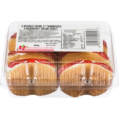 Maisonneuve Beignes, farcis à la crème de framboise 6x71.0 g, 1,41 $/100g