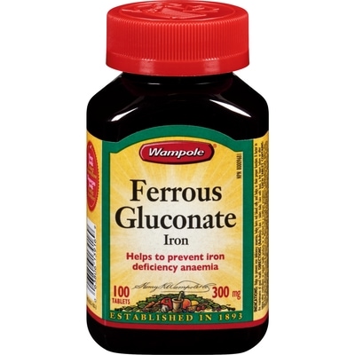Wampole Ferrous Gluconate Tablets 100 ea, $0.09/1ea