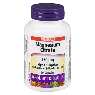 Webber Naturals Minerals Magnesium Citrate 150 mg 60 ea, $0.12/1ea