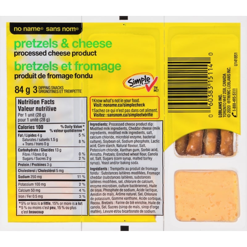 Pretzels and Cheese, Processed Cheese Product