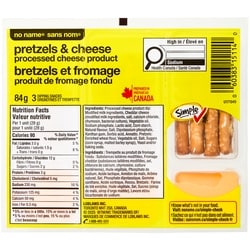 No Name Pretzels and Cheese Processed Cheese Product 3x28.0 g, $2.38/100g