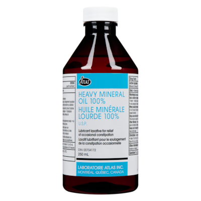Atlas Huile minérale lourde 100% u.s.p. 250 ml, 1,40 $/100ml