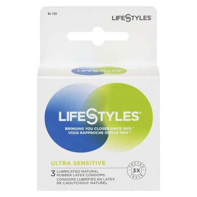 Lifestyles Condoms Ultra Sensitive 3 ea, $0.83/1ea
