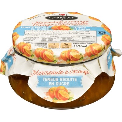 Les Caprices d’antan Tartinade de fruits marmelade à l'orange teneur réduite en sucre 300 ml, 2,16 $/100ml
