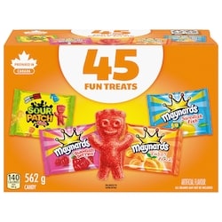Maynards Assorted Gummy Candy (Pack of 45), Sour Patch Kids, Fuzzy Peach, Swedish Berries, Swedish Fish 562 g, $1.96/100g