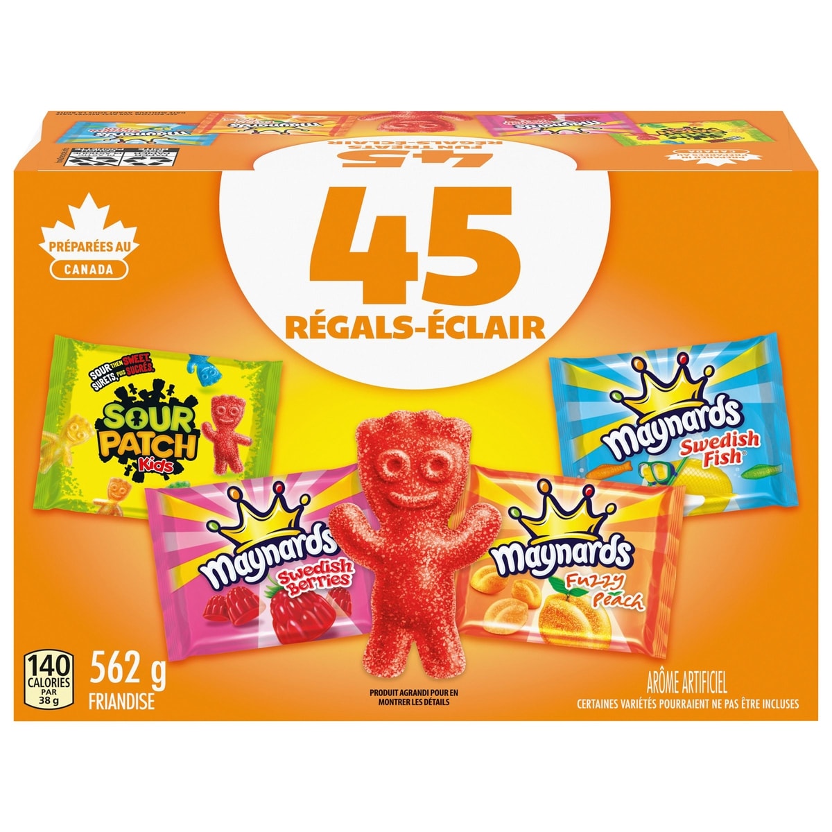 Maynards Assortiment de friandises pour l’Halloween (45 sachets) 562 g, 1,96 $/100g