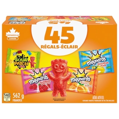 Maynards Assortiment de friandises pour l’Halloween (45 sachets) 562 g, 1,96 $/100g