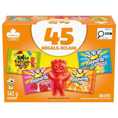 Maynards Assortiment de friandises pour l’Halloween (45 sachets) 562 g, 1,96 $/100g
