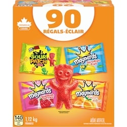 Maynards Assortiment de friandises, emballées individuellement (90 sachets) 1.12 kg, 1,25 $/100g