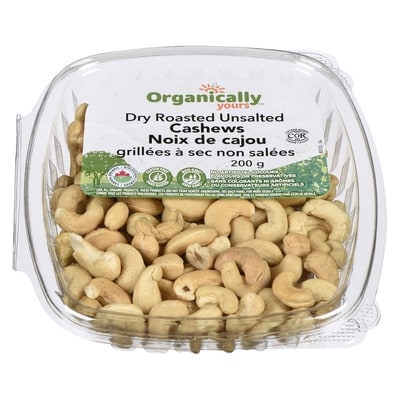 Organically Yours Organic Cashews, Roasted & Unsalted 200 g, $5.50/100g