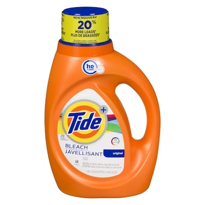 Tide Plus Bleach Alternative HE Turbo Clean Liquid Laundry Detergent, 29 loads  1.36 l, $0.73/100ml